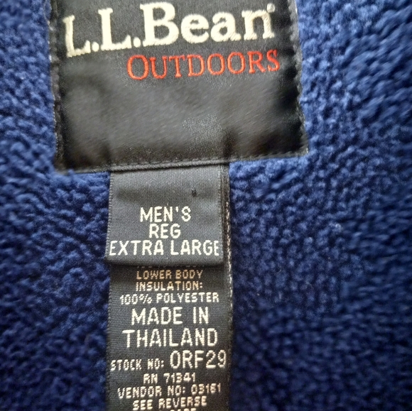 L.L. Bean Insulated Green XL Long Sleeves Hooded Pouch Front Pocket Jacket Coat - Picture 11 of 16